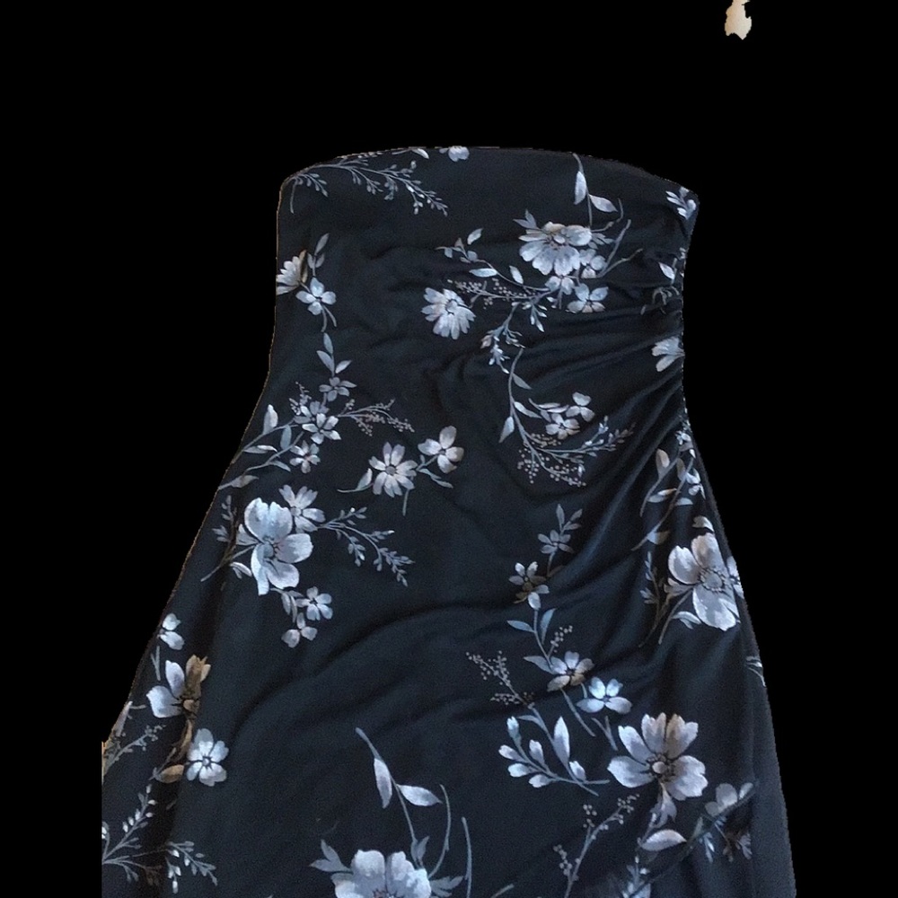 90s RAMPAGE FLORAL STRAPLESS DRESS